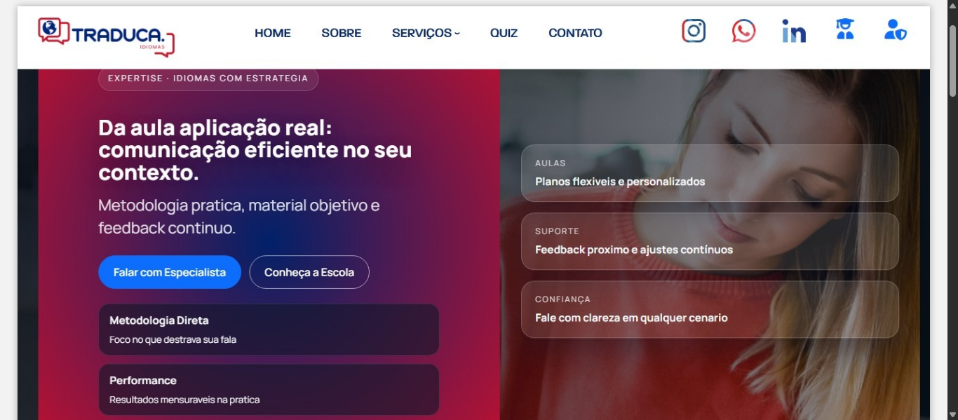 Sistema de Gestão de aulas de idiomas